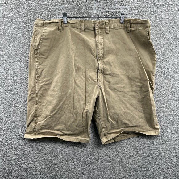 Wrangler Mens‎ Chino Shorts 46 Tan Zip Front Pockets Outdoor Hiking Casual - Picture 1 of 11